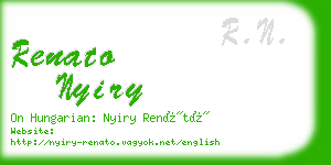 renato nyiry business card